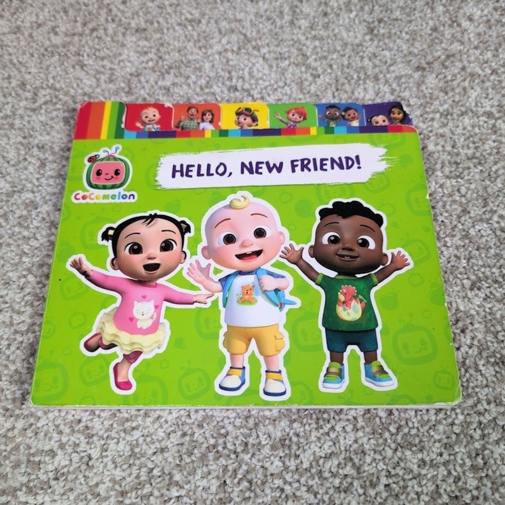 Cocomelon Hello New Friend Board Book JJ Cody Nina CeCe Ms Appleberry - Picture 1 of 7